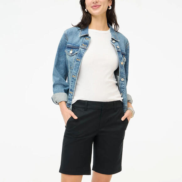 J. Crew Women's 6 NWT 9" Frankie Bermuda Chino Short Classic - Picture 1 of 12
